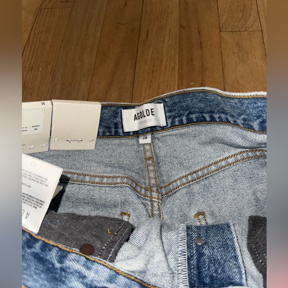 Agolde 90’s Pinch Waist - Half Leather Half Jean - Picture 5 of 6